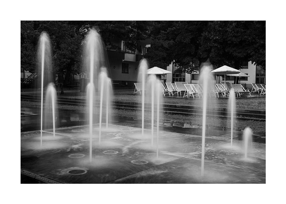 Roselundsparken fontäner, Södermalm Vinter, Stockholm Stadsfotografering